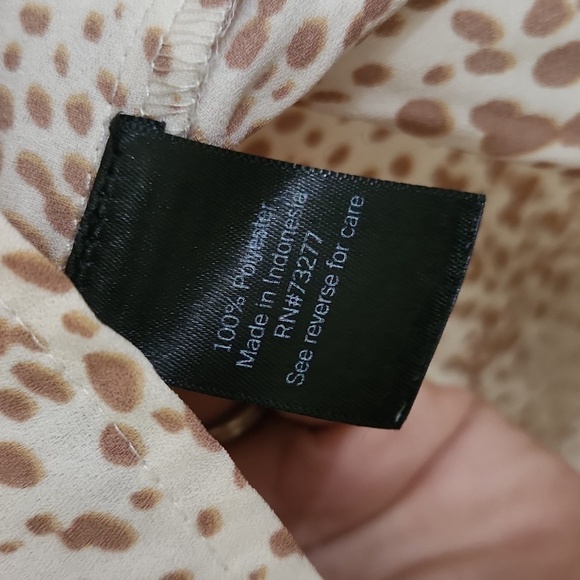 Simply Vera Wang Flowy Top Baloon Sleeve Ruffle Hem Small Bohemian Cottagecore - Picture 11 of 11